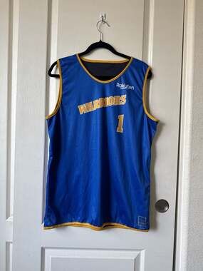Golden State Warriors Reversible Practice Jersey Blue/Black Adult Medium